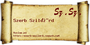 Szerb Szilárd névjegykártya