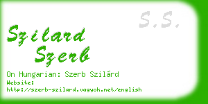 szilard szerb business card